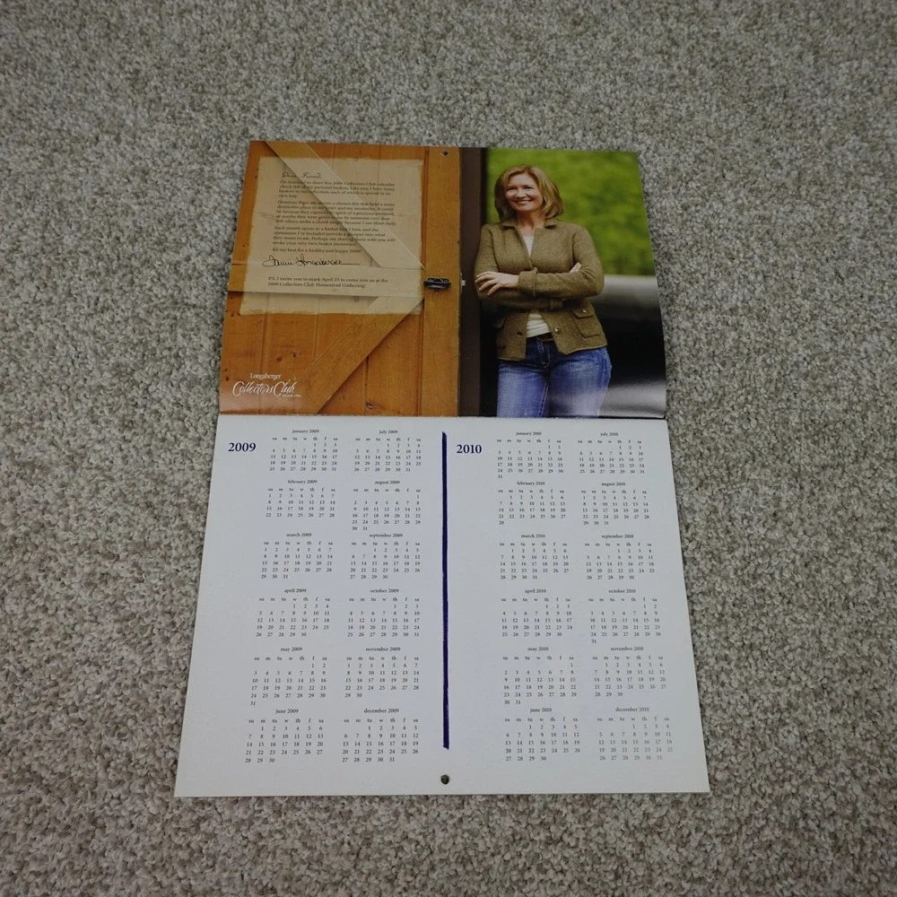 Longaberger Collectors Club 2009 Every Month a Memory Calendar Basket Photos